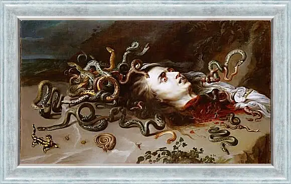 Картина в раме - The Head of Medusa. Питер Пауль Рубенс