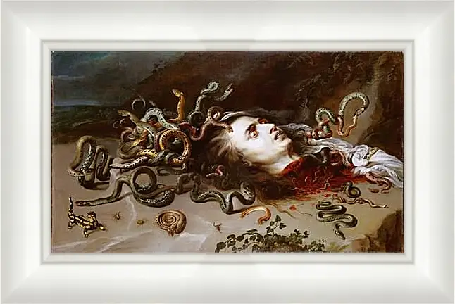 Картина в раме - The Head of Medusa. Питер Пауль Рубенс