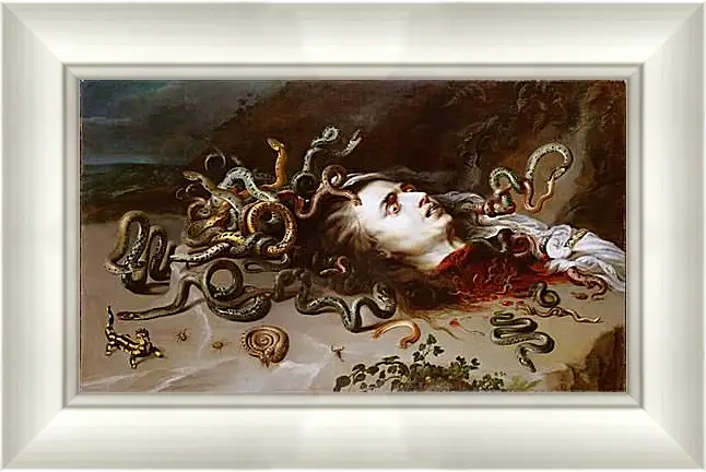 Картина в раме - The Head of Medusa. Питер Пауль Рубенс