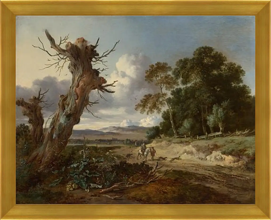 Картина в раме - A Landscape with Two Dead Trees. Ян Вейнантс