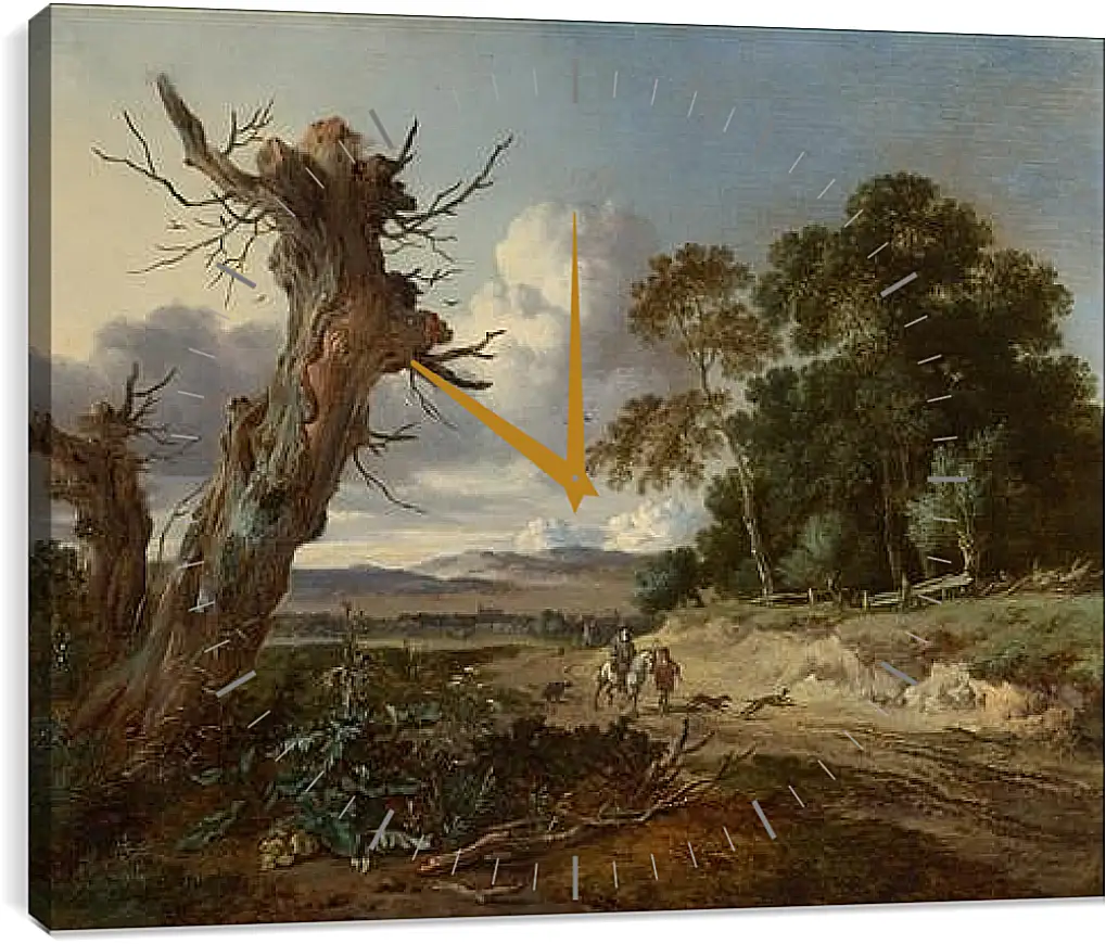 Часы картина - A Landscape with Two Dead Trees. Ян Вейнантс