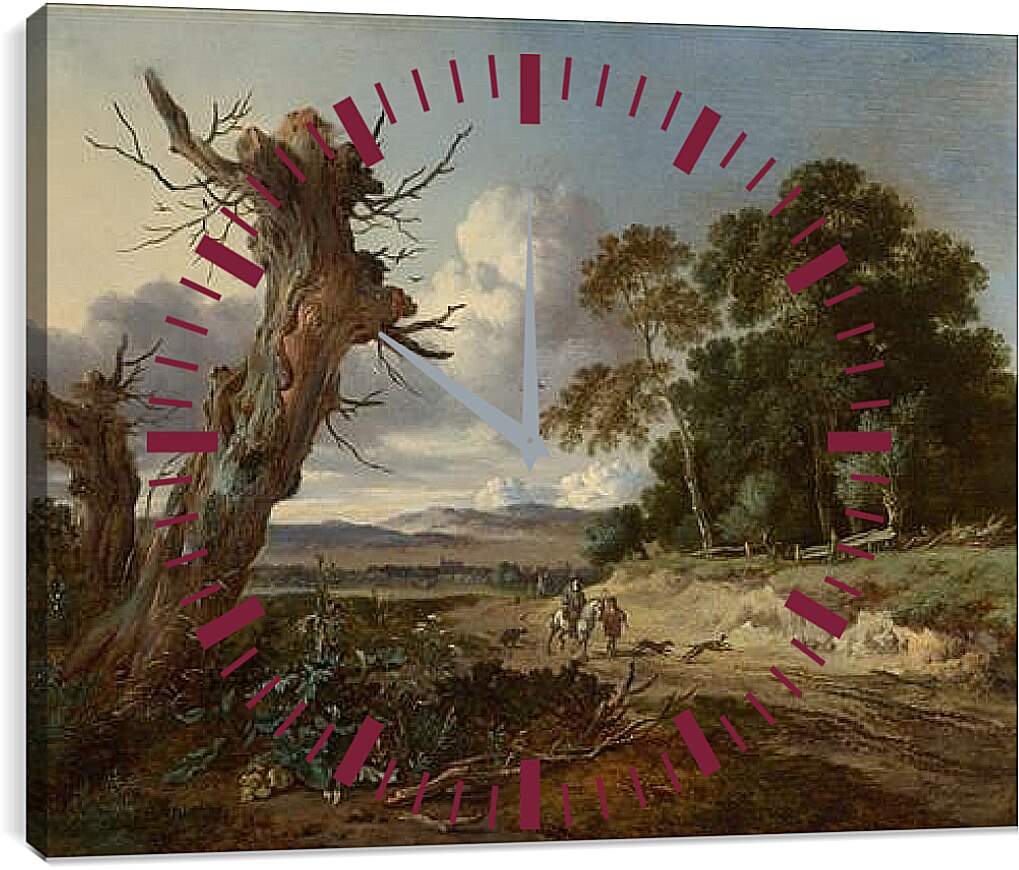 Часы картина - A Landscape with Two Dead Trees. Ян Вейнантс