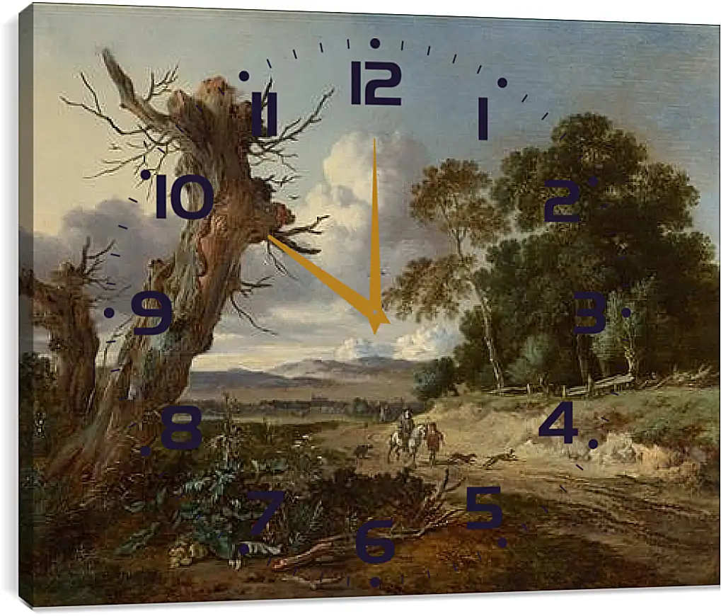 Часы картина - A Landscape with Two Dead Trees. Ян Вейнантс