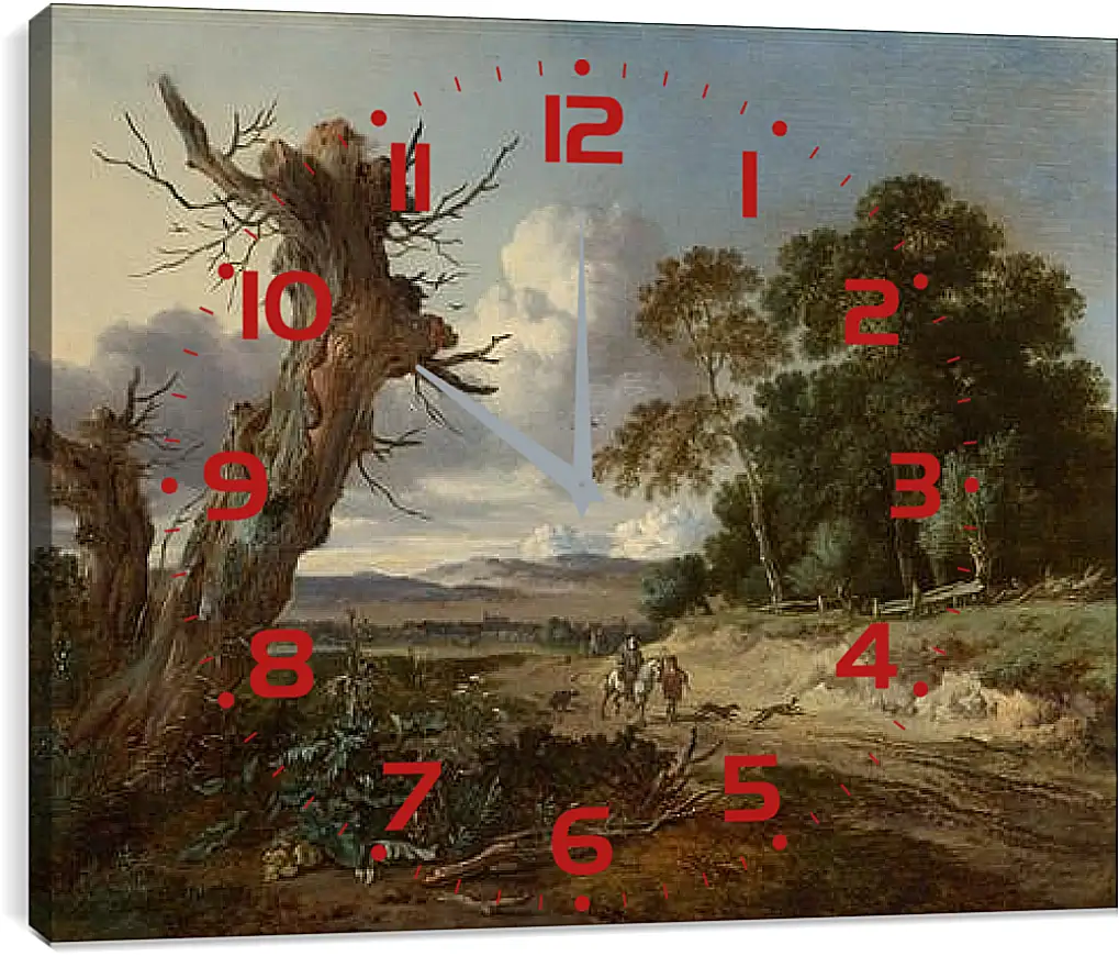 Часы картина - A Landscape with Two Dead Trees. Ян Вейнантс