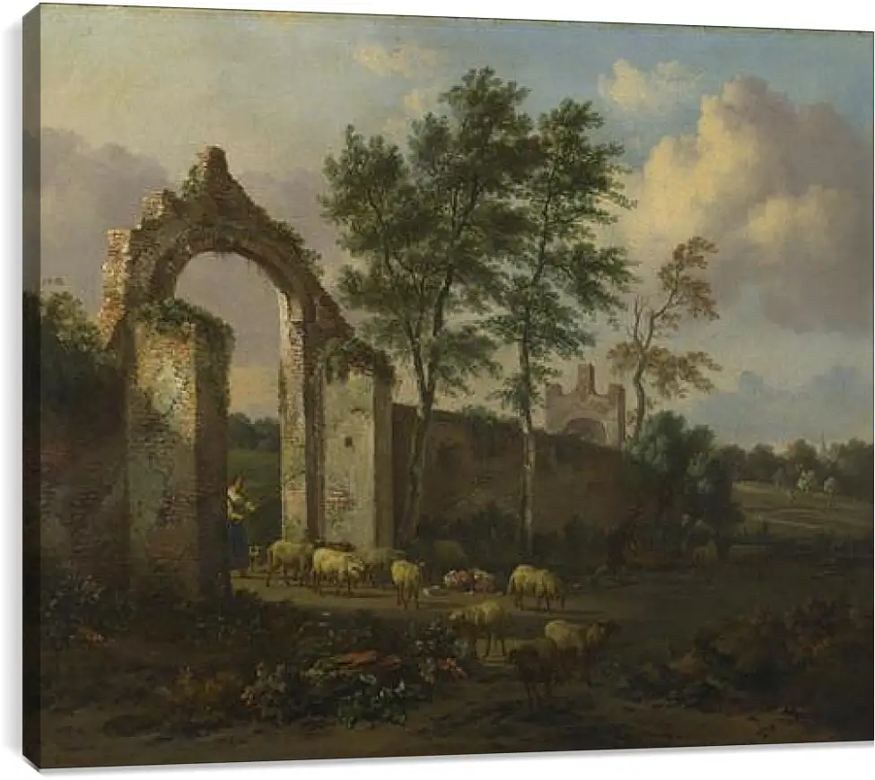 Постер и плакат - A Landscape with a Ruined Archway. Ян Вейнантс