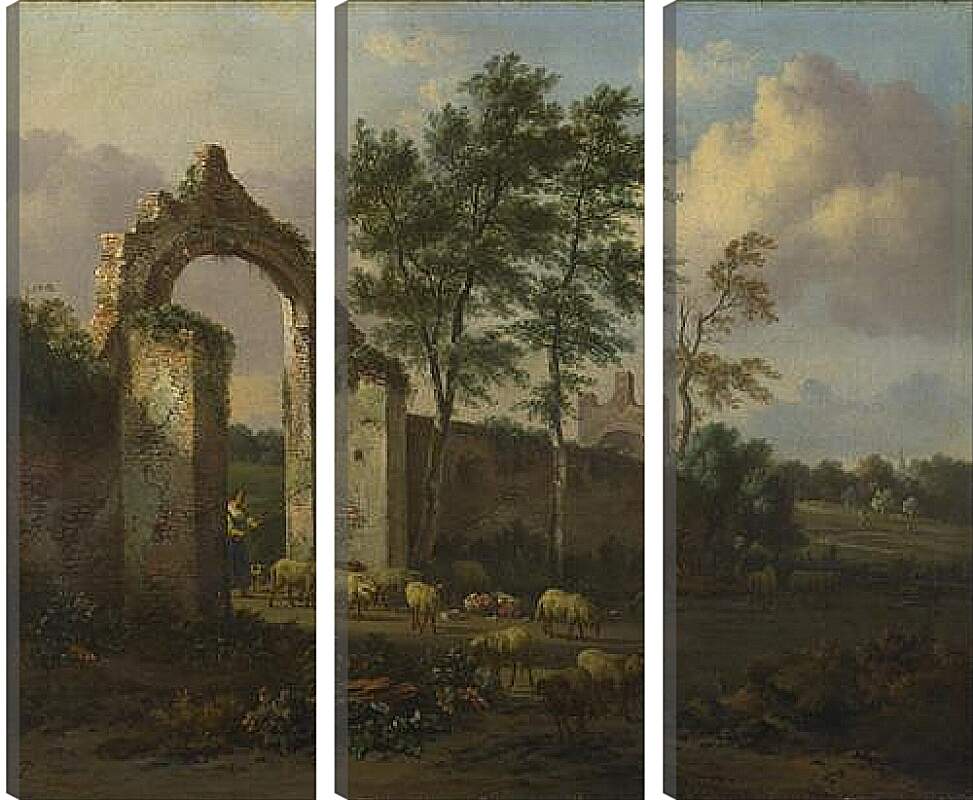 Модульная картина - A Landscape with a Ruined Archway. Ян Вейнантс