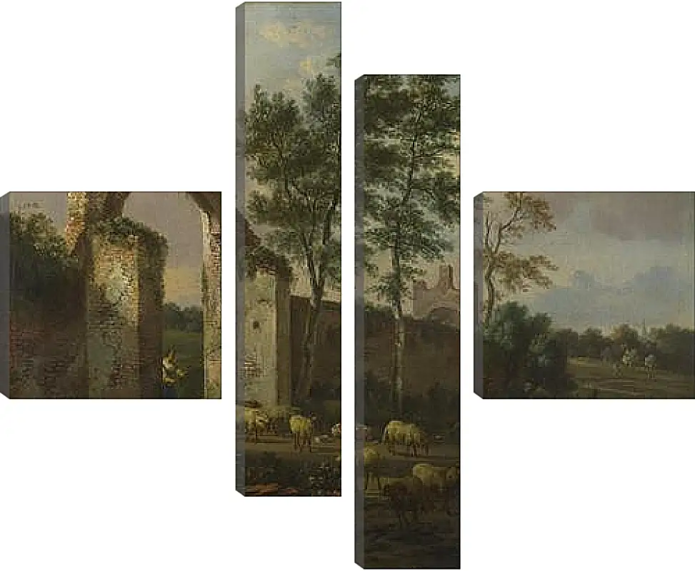 Модульная картина - A Landscape with a Ruined Archway. Ян Вейнантс
