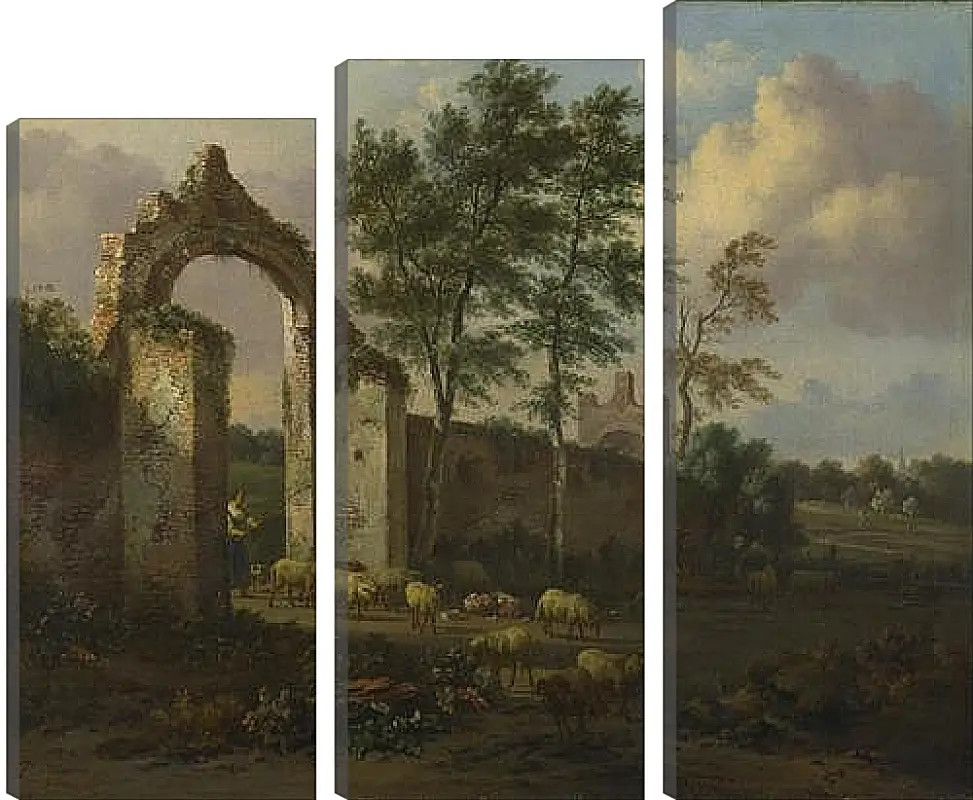 Модульная картина - A Landscape with a Ruined Archway. Ян Вейнантс