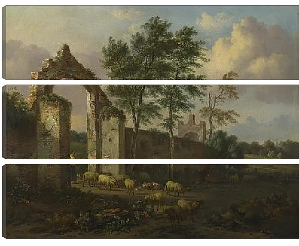 Модульная картина - A Landscape with a Ruined Archway. Ян Вейнантс