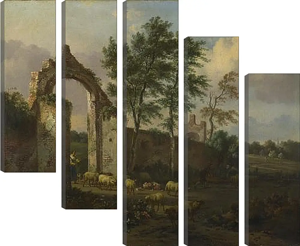 Модульная картина - A Landscape with a Ruined Archway. Ян Вейнантс
