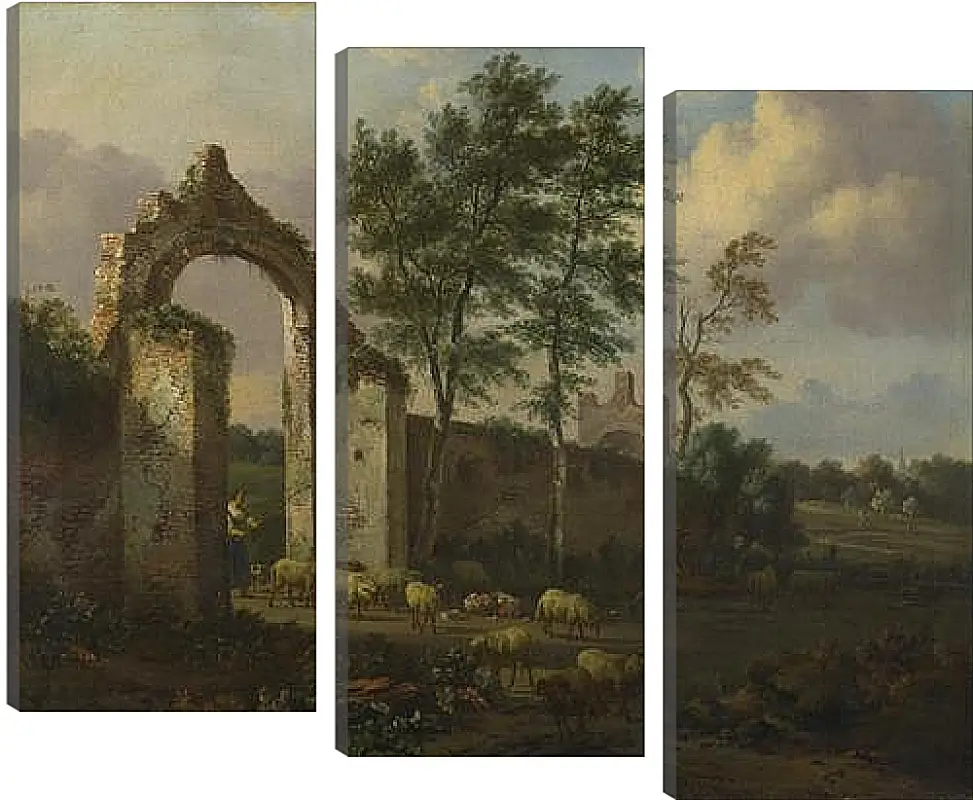 Модульная картина - A Landscape with a Ruined Archway. Ян Вейнантс