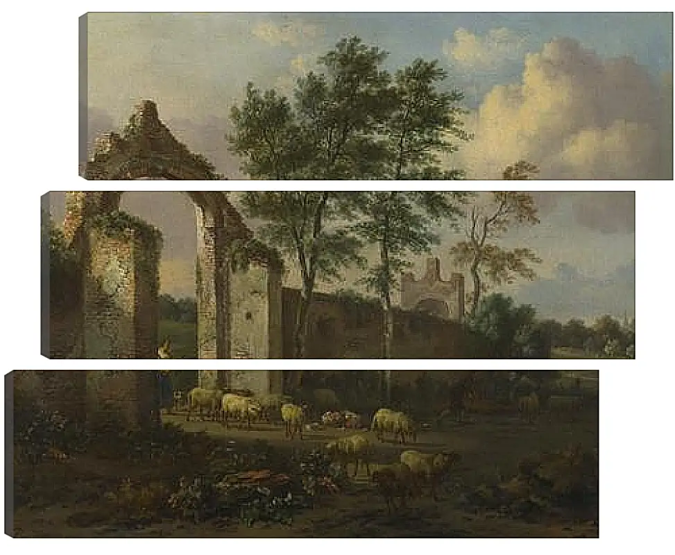 Модульная картина - A Landscape with a Ruined Archway. Ян Вейнантс