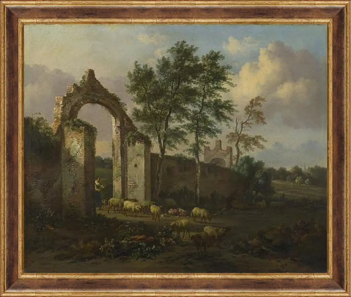 Картина в раме - A Landscape with a Ruined Archway. Ян Вейнантс