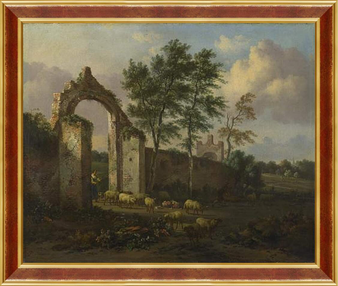 Картина в раме - A Landscape with a Ruined Archway. Ян Вейнантс