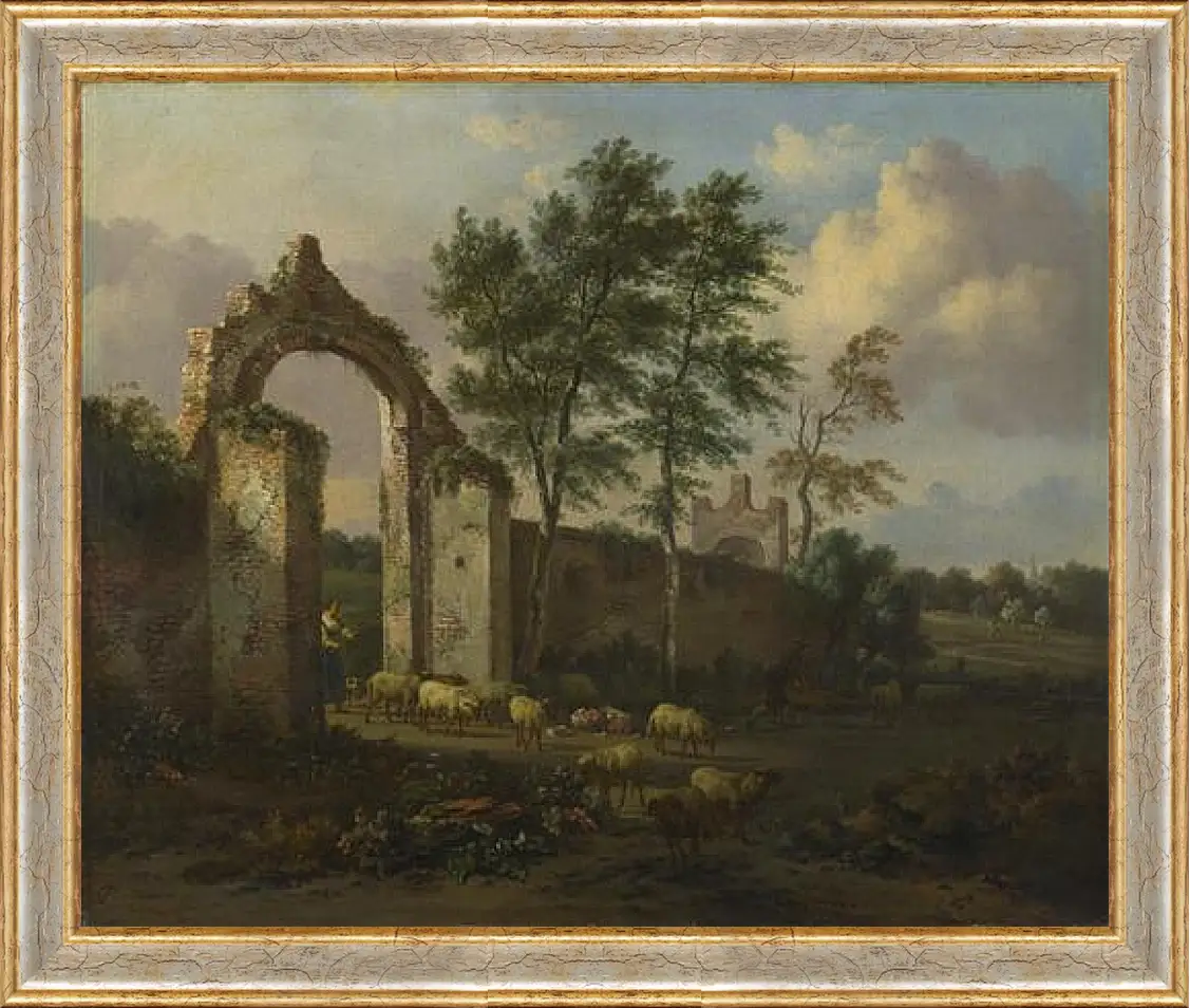 Картина в раме - A Landscape with a Ruined Archway. Ян Вейнантс