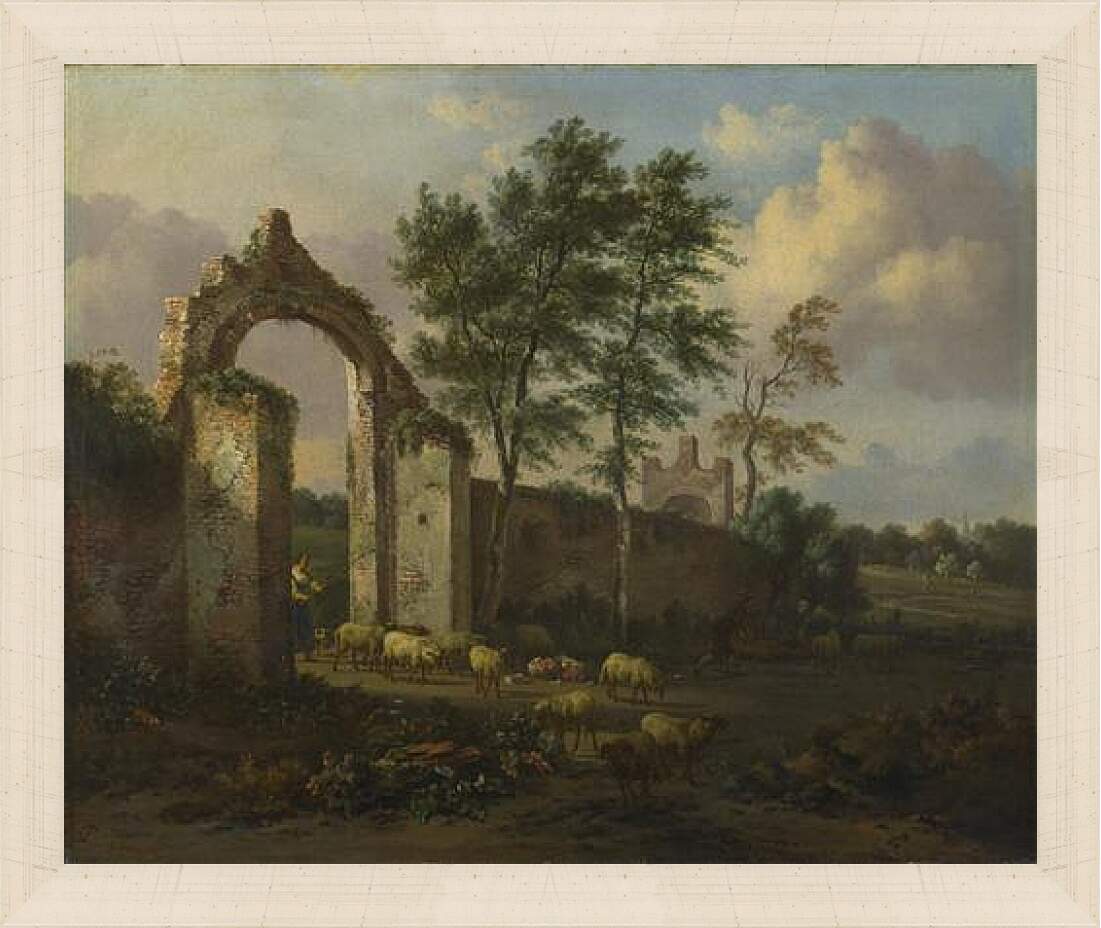 Картина в раме - A Landscape with a Ruined Archway. Ян Вейнантс