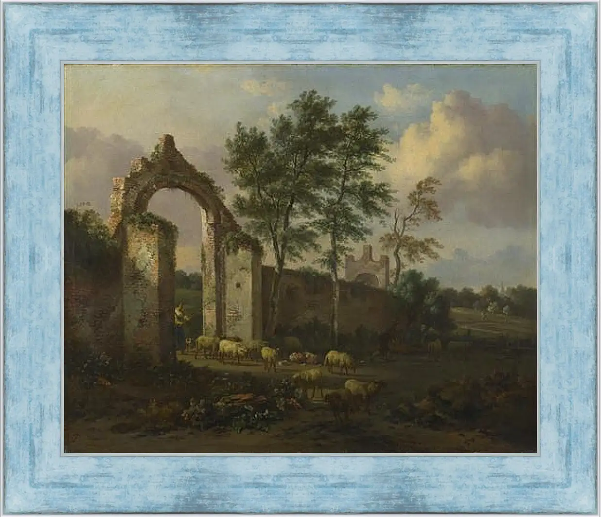 Картина в раме - A Landscape with a Ruined Archway. Ян Вейнантс
