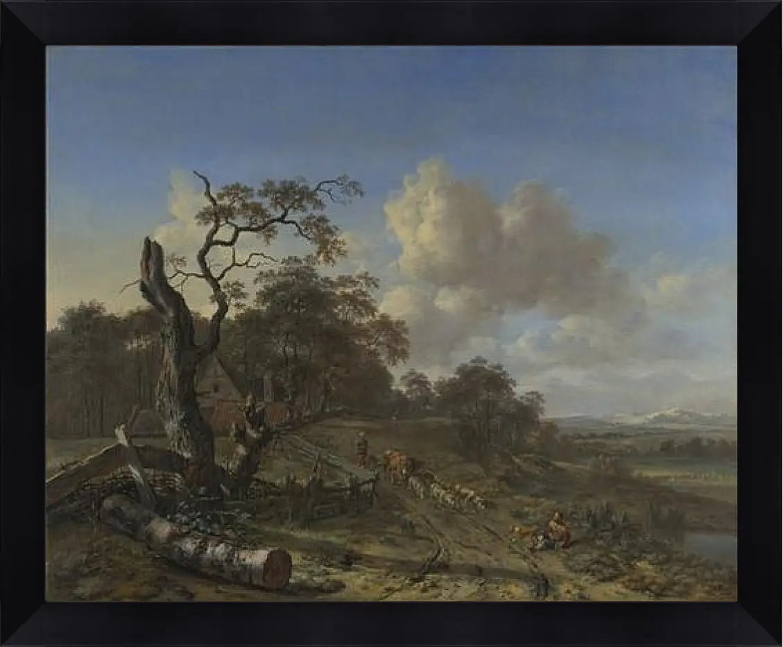 Картина в раме - A Landscape with a Dead Tree. Ян Вейнантс