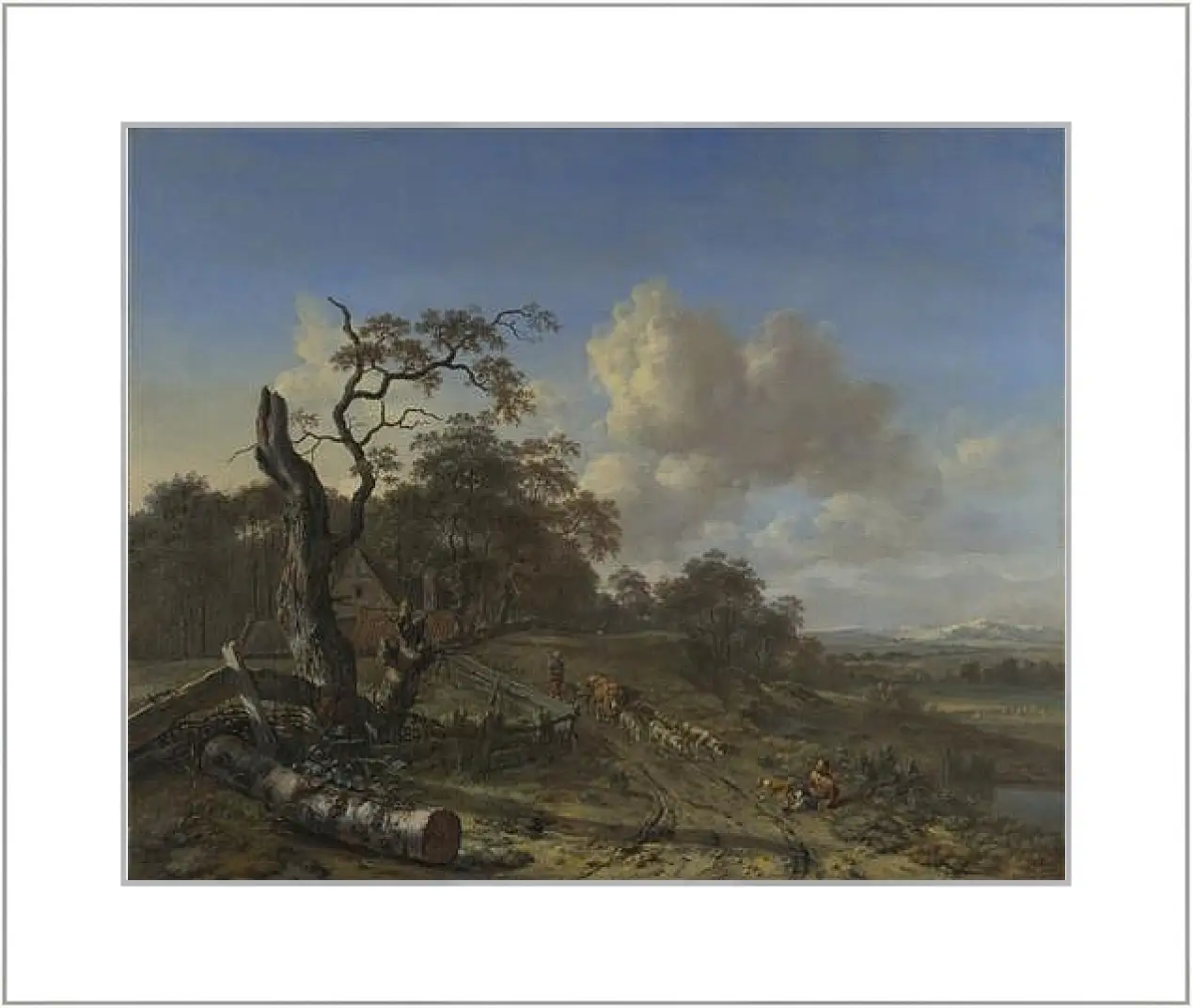Картина в раме - A Landscape with a Dead Tree. Ян Вейнантс