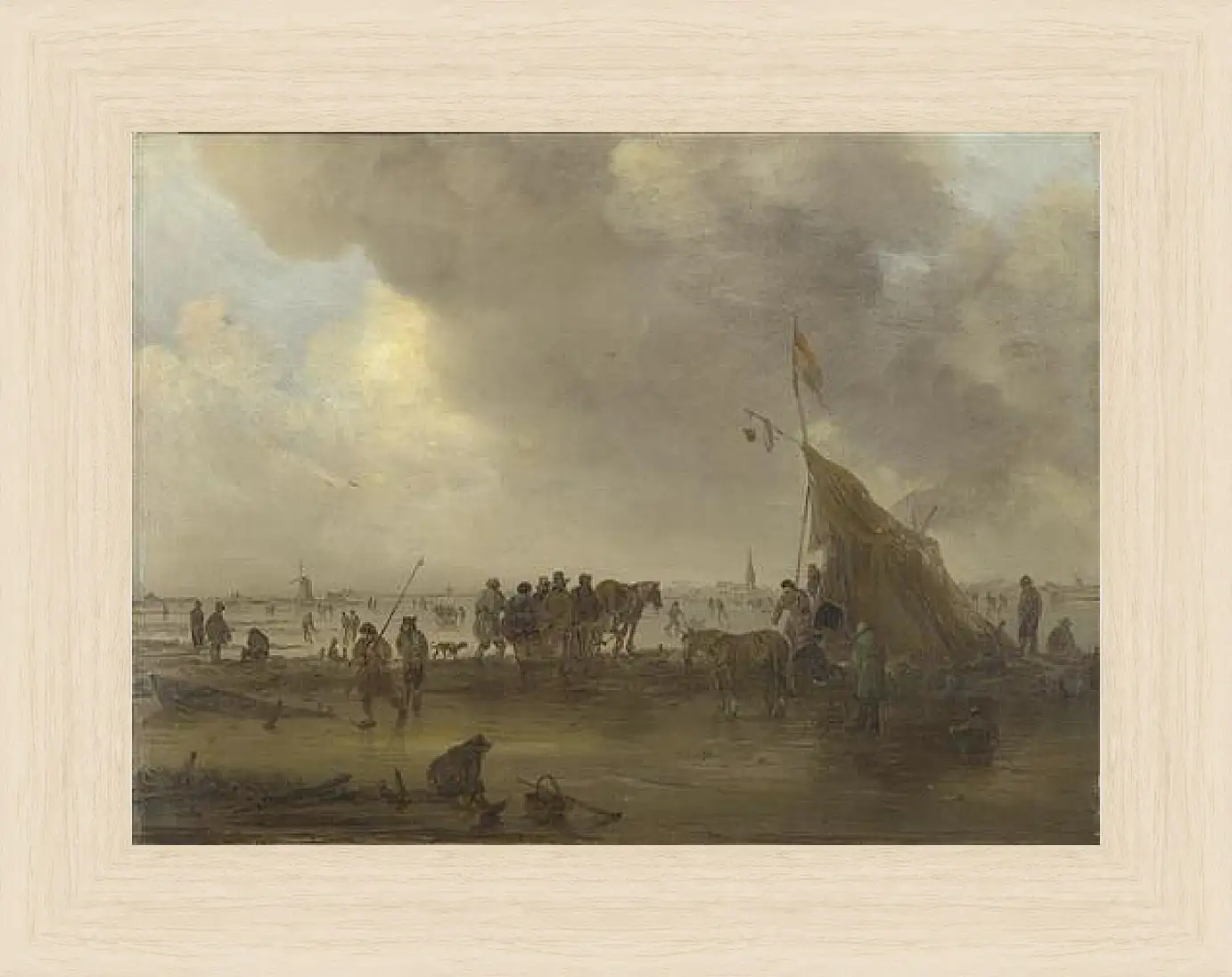 Картина в раме - A Scene on the Ice. Ян ван Гойен
