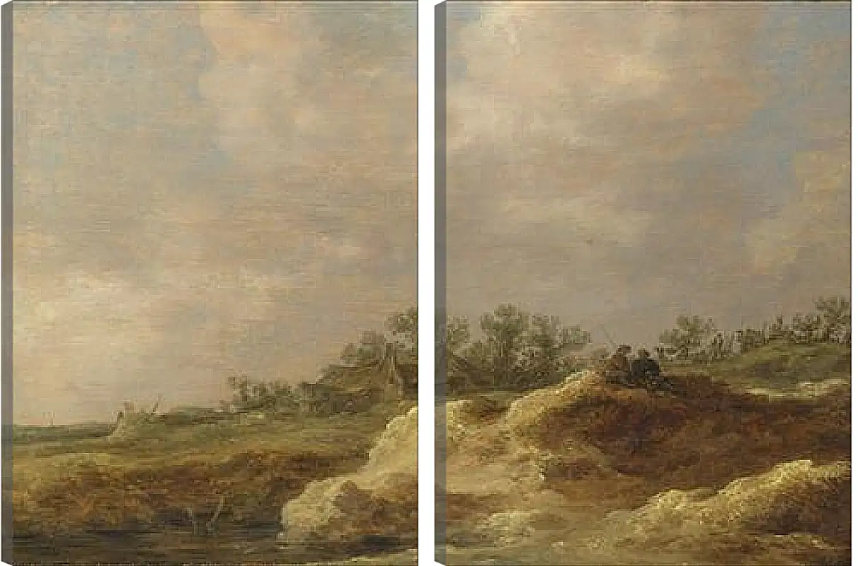 Модульная картина - A Cottage on a Heath. Ян ван Гойен