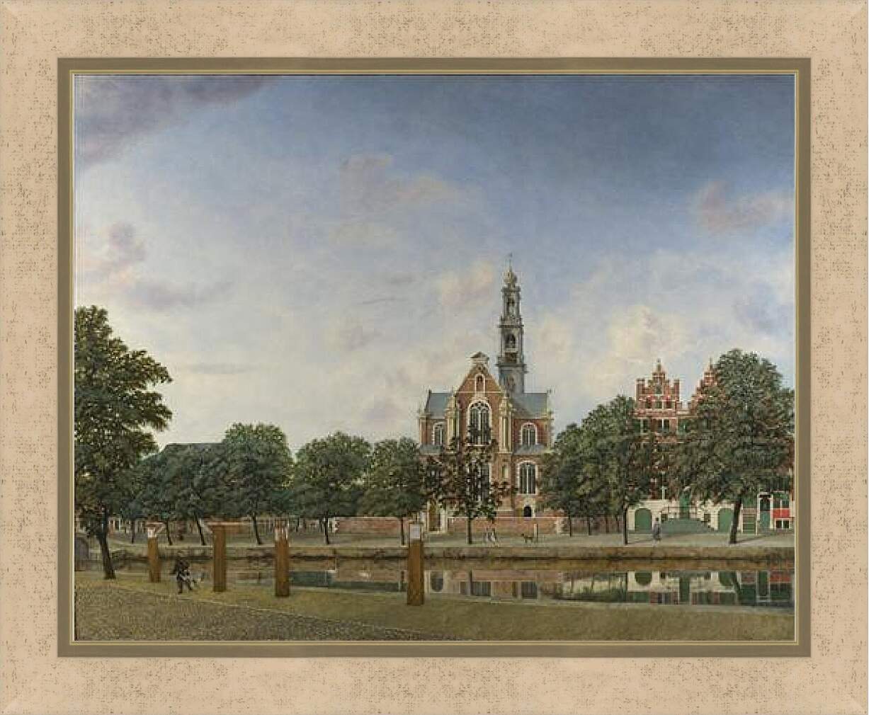 Картина в раме - View of the Westerkerk, Amsterdam. Ян Ван дер Хейден