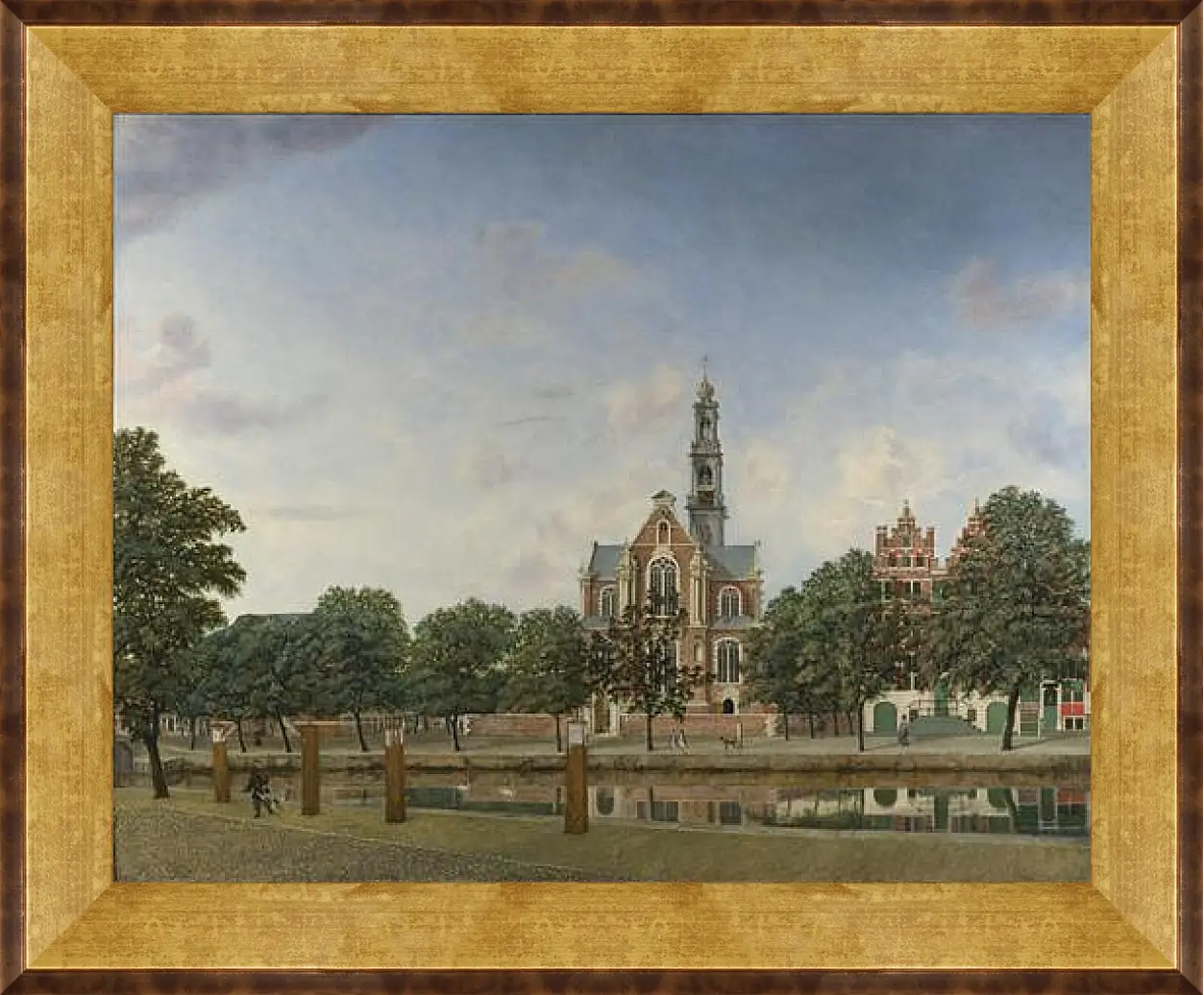 Картина в раме - View of the Westerkerk, Amsterdam. Ян Ван дер Хейден