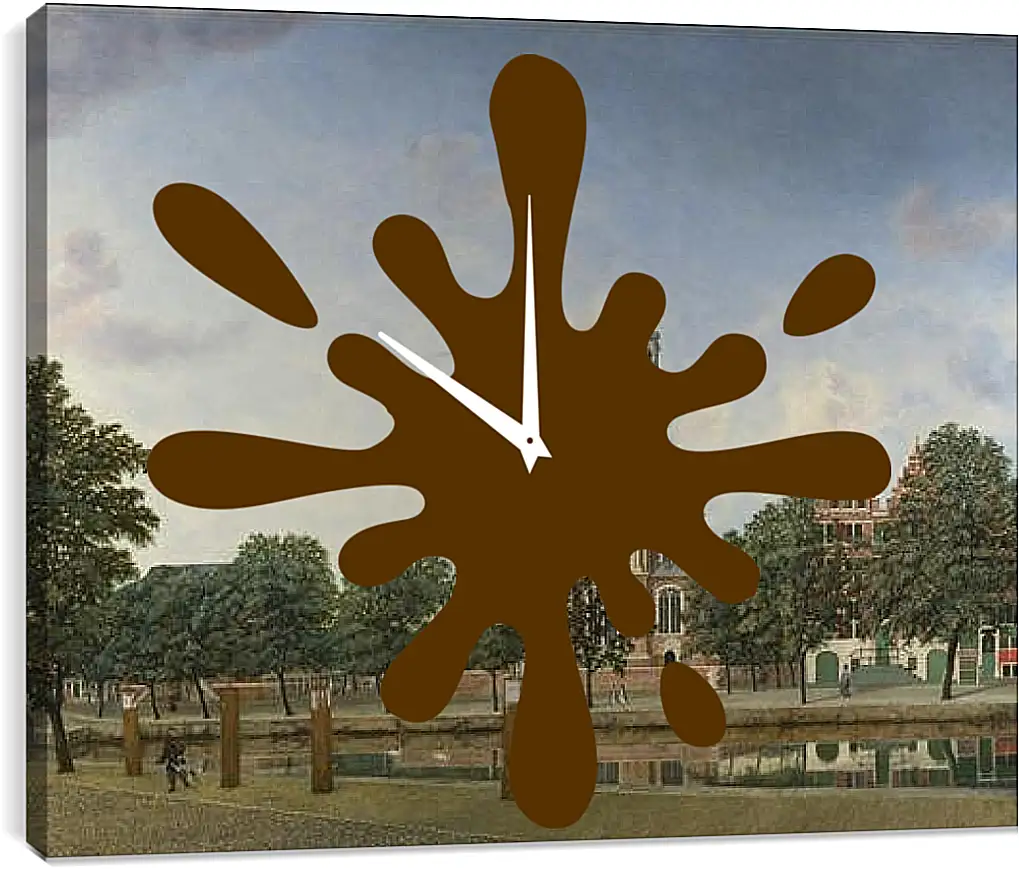 Часы картина - View of the Westerkerk, Amsterdam. Ян Ван дер Хейден