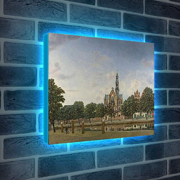 Лайтбокс световая панель - View of the Westerkerk, Amsterdam. Ян Ван дер Хейден