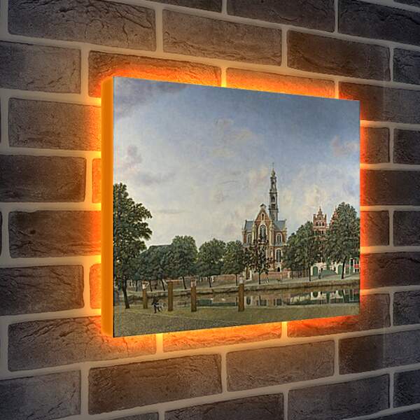 Лайтбокс световая панель - View of the Westerkerk, Amsterdam. Ян Ван дер Хейден