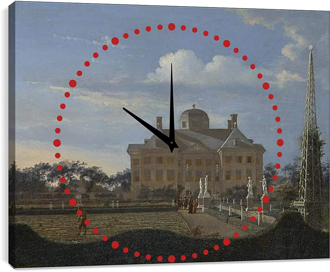 Часы картина - The Huis ten Bosch at The Hague. Ян Ван дер Хейден