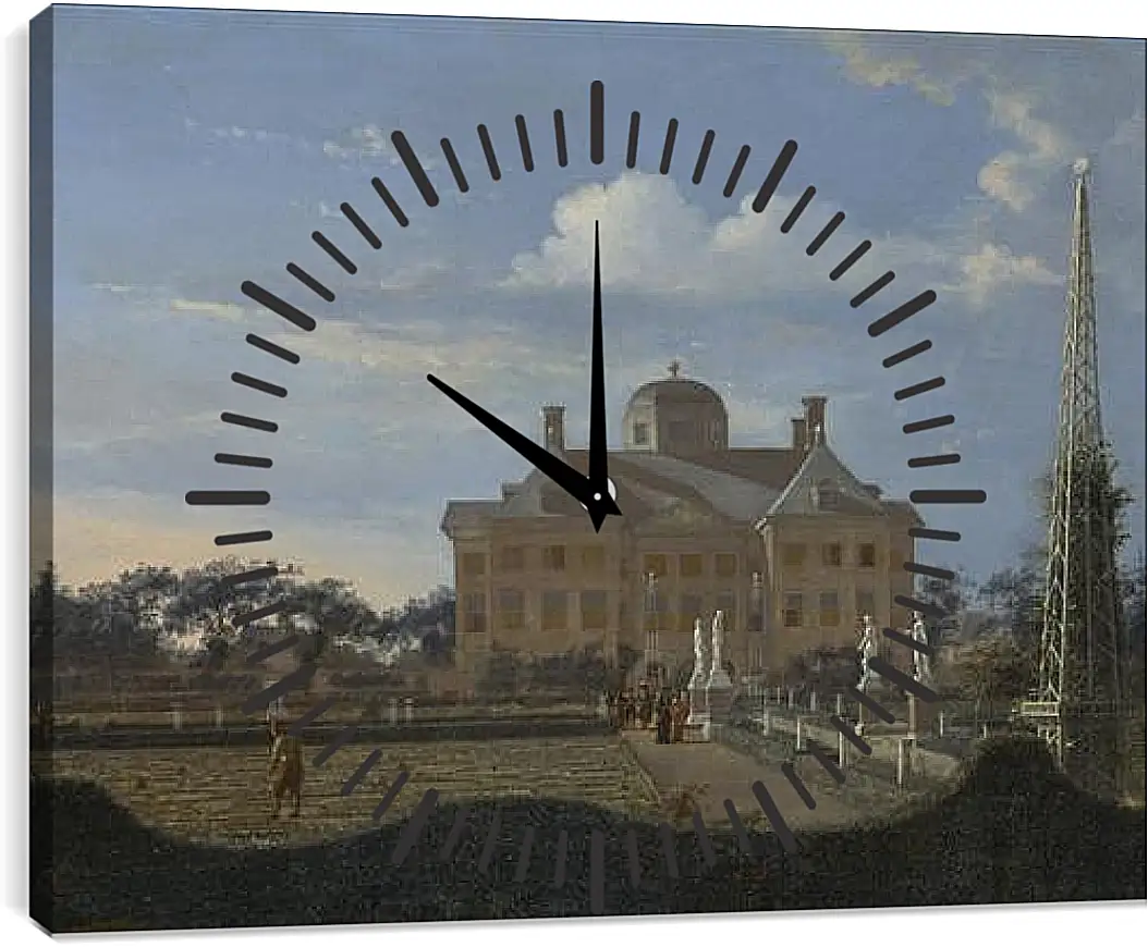Часы картина - The Huis ten Bosch at The Hague. Ян Ван дер Хейден
