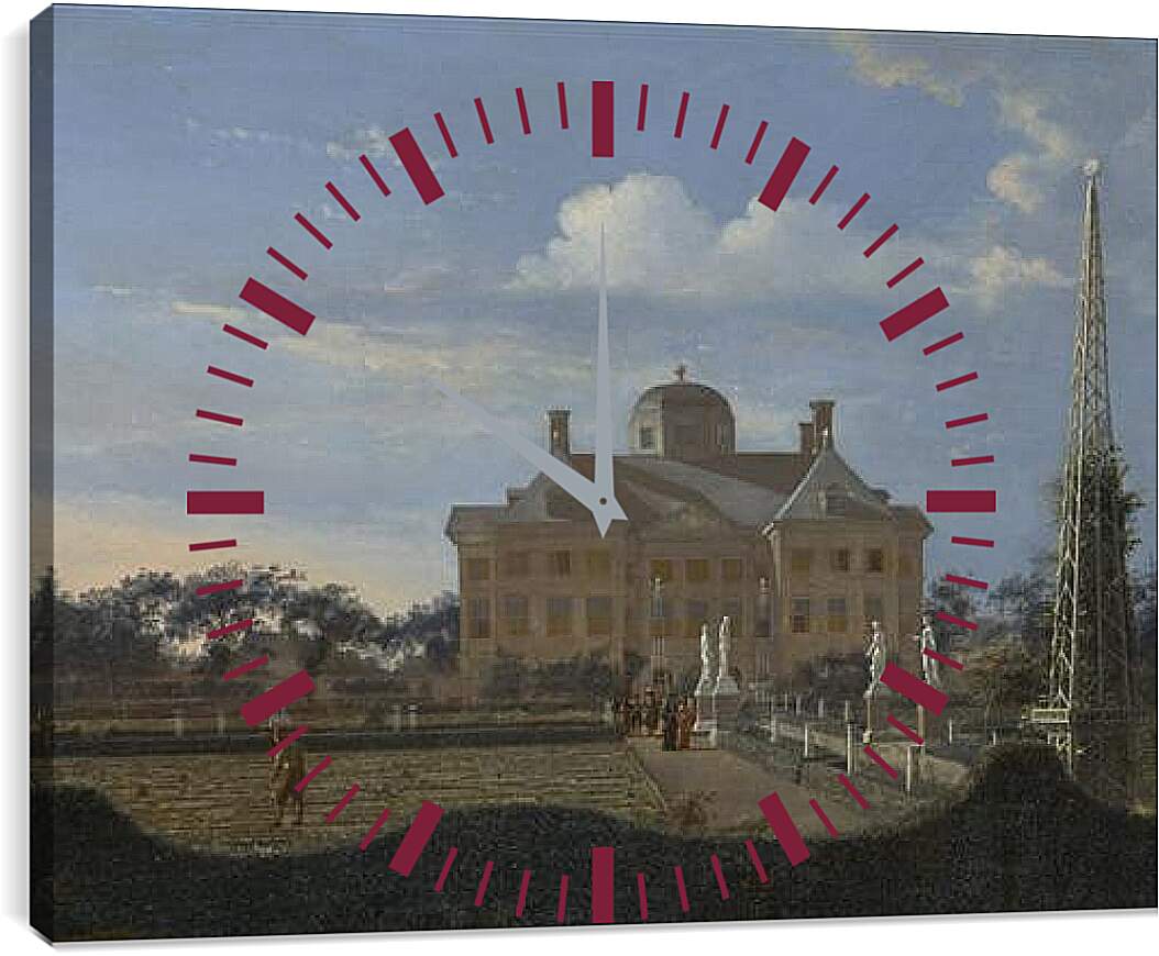 Часы картина - The Huis ten Bosch at The Hague. Ян Ван дер Хейден