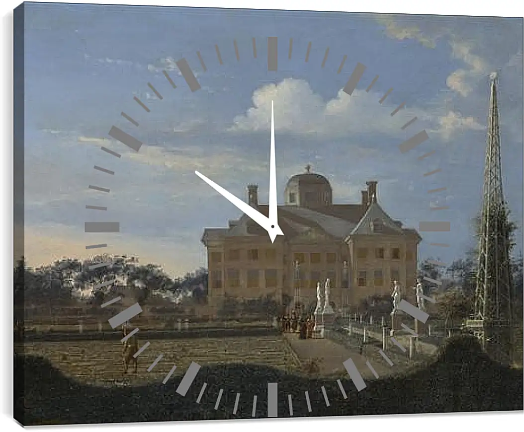 Часы картина - The Huis ten Bosch at The Hague. Ян Ван дер Хейден