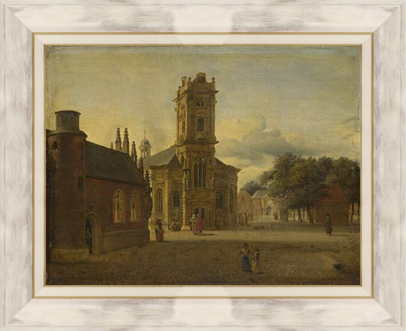 Картина в раме - A Square before a Church. Ян Ван дер Хейден