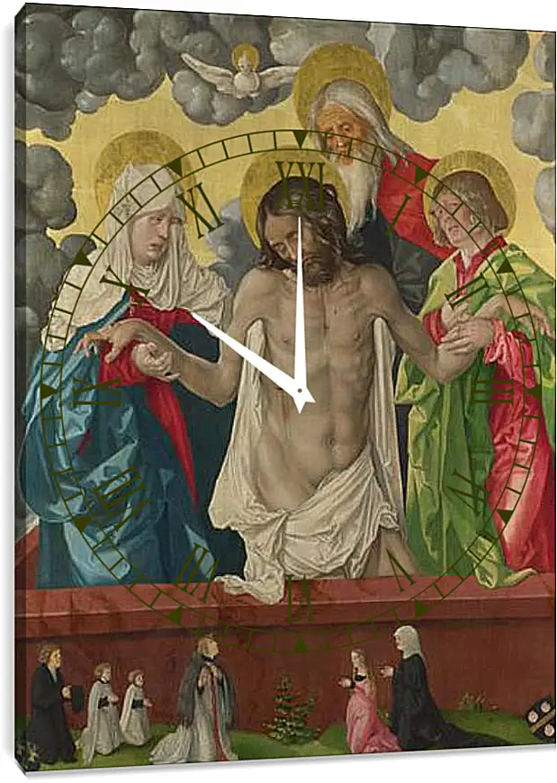 Часы картина - The Trinity and Mystic Pieta. Ханс Бальдунг