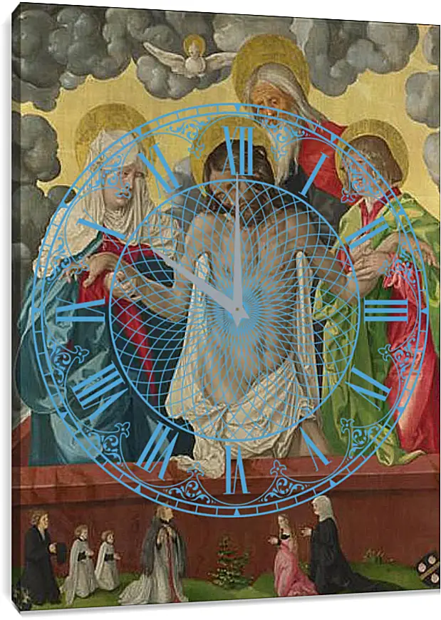 Часы картина - The Trinity and Mystic Pieta. Ханс Бальдунг