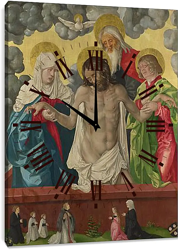 Часы картина - The Trinity and Mystic Pieta. Ханс Бальдунг