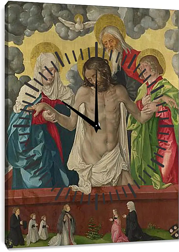 Часы картина - The Trinity and Mystic Pieta. Ханс Бальдунг