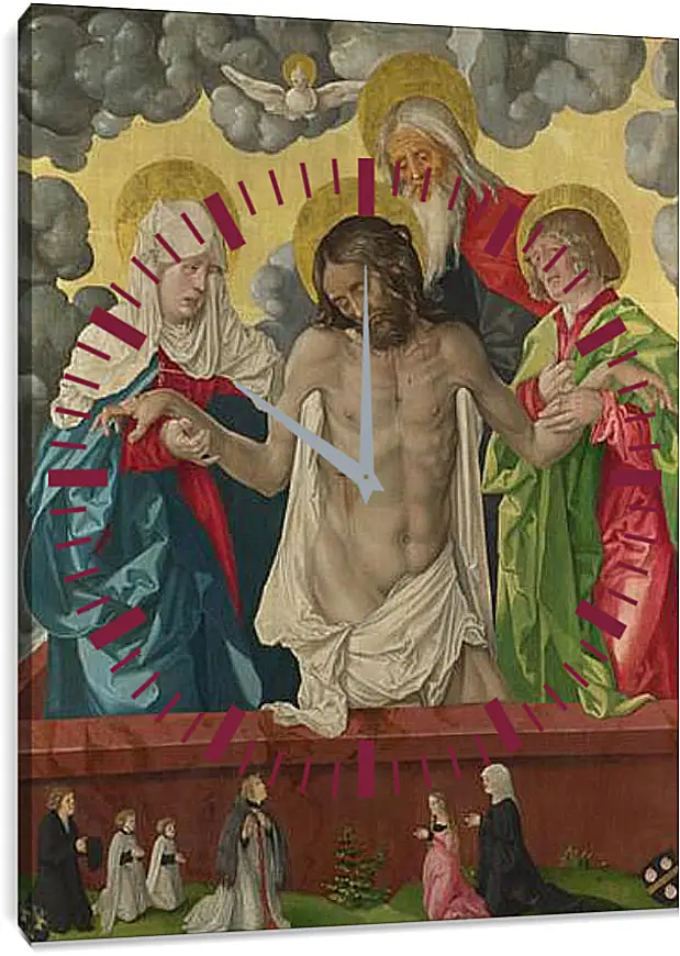 Часы картина - The Trinity and Mystic Pieta. Ханс Бальдунг