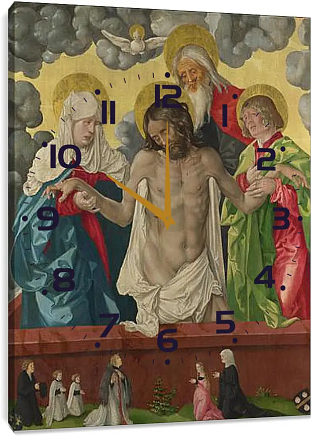 Часы картина - The Trinity and Mystic Pieta. Ханс Бальдунг
