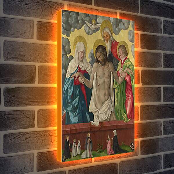 Лайтбокс световая панель - The Trinity and Mystic Pieta. Ханс Бальдунг