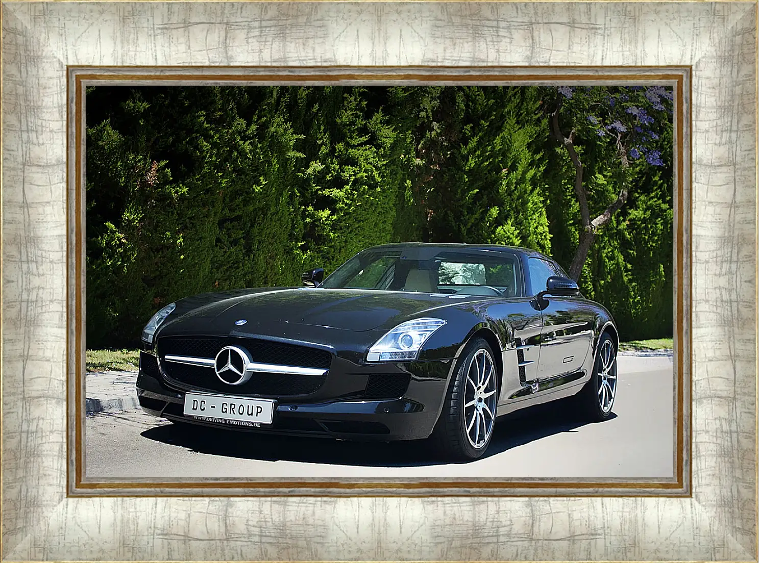 Картина в раме - Mercedes SLS AMG (Мерседес чайка)