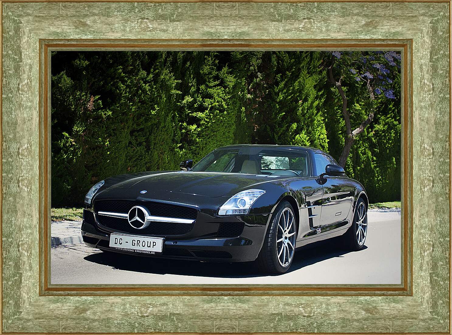 Картина в раме - Mercedes SLS AMG (Мерседес чайка)