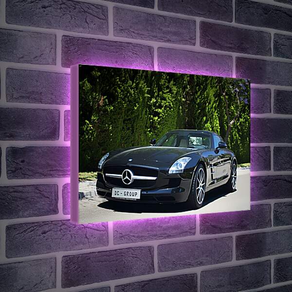 Лайтбокс световая панель - Mercedes SLS AMG (Мерседес чайка)