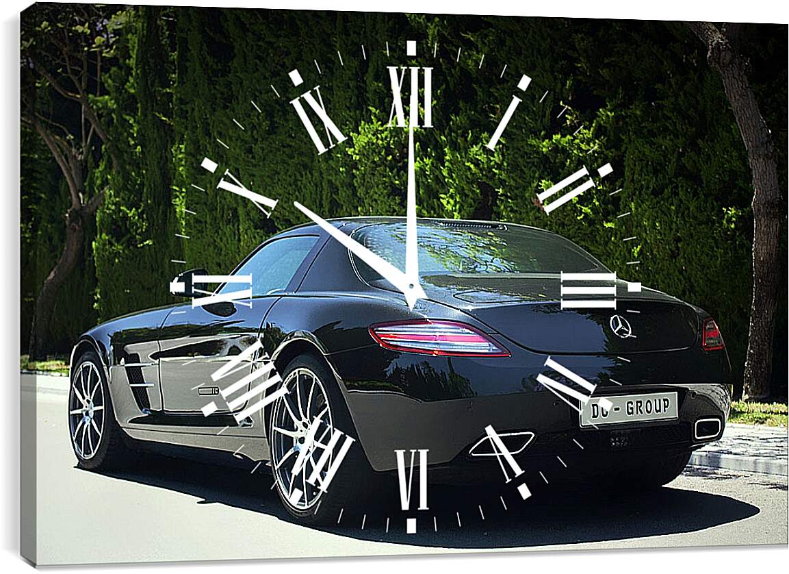 Часы картина - Mercedes SLS AMG (Мерседес чайка)
