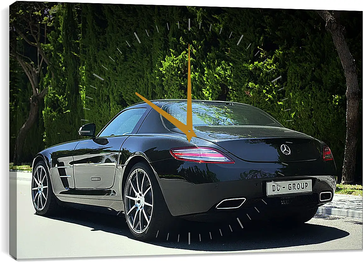 Часы картина - Mercedes SLS AMG (Мерседес чайка)