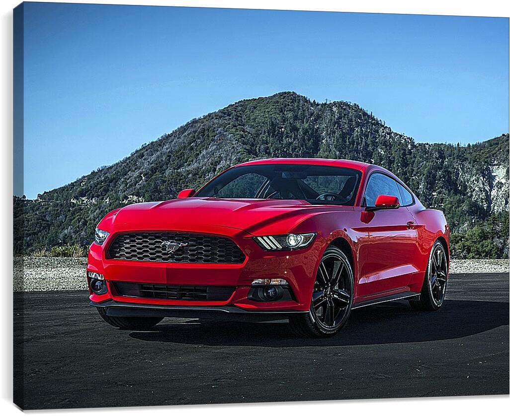 Постер и плакат - Красный Мустанг (Ford Mustang)