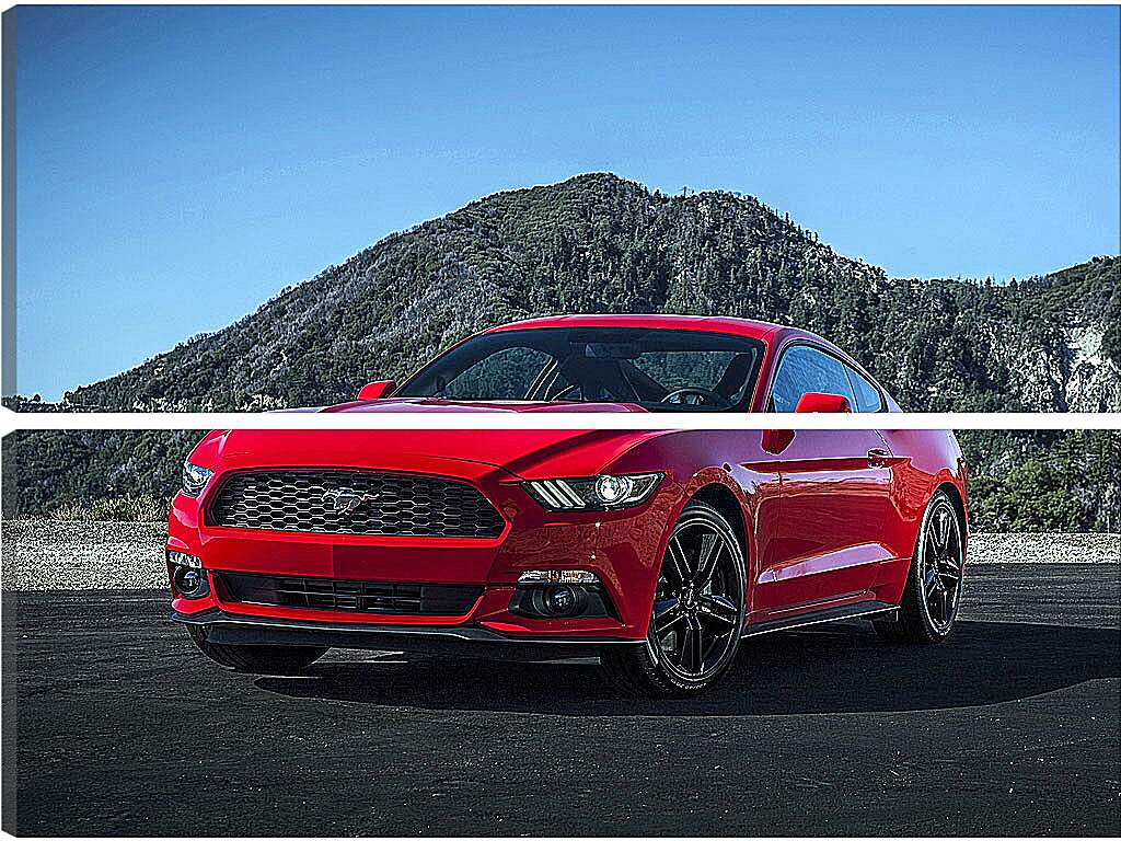 Модульная картина - Красный Мустанг (Ford Mustang)