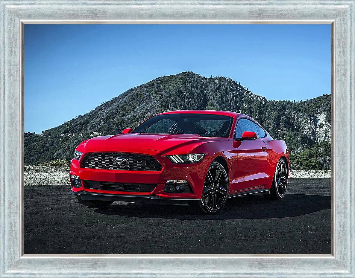 Картина в раме - Красный Мустанг (Ford Mustang)